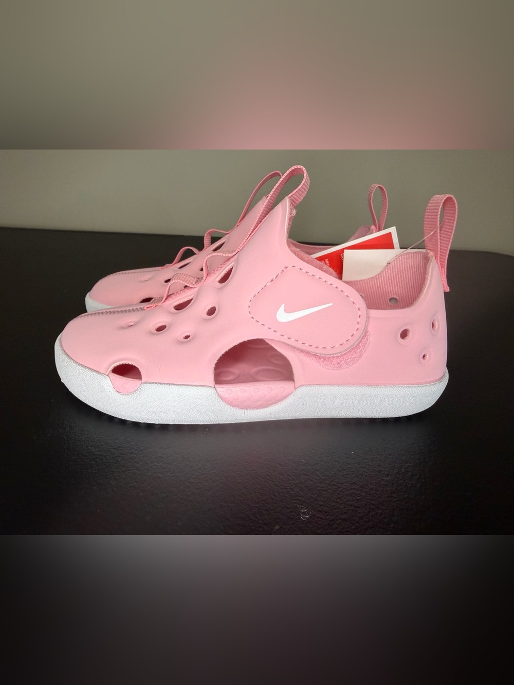 NEW Little Kids Nike Sandal Size 9C Sunday Protect 4 Soft Pink And White